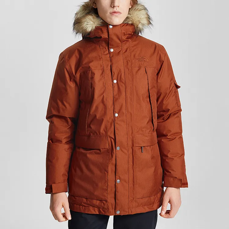 THE NORTH FACE City Outdoor Collection Outdoor Hiking Waterproof And Warm Windbreaker Jacket Men's Brick Red-3