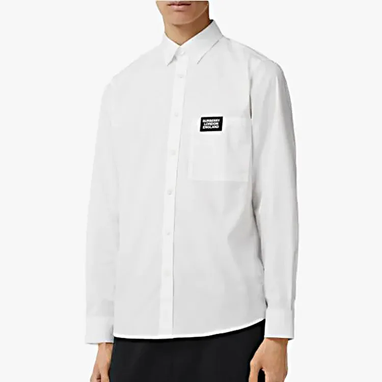 Burberry Shirts Men White-5