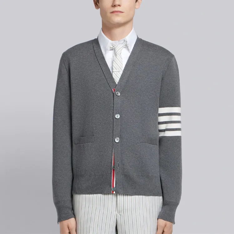 THOM BROWNE 4 Bar Milano Stitch Cardigan-2