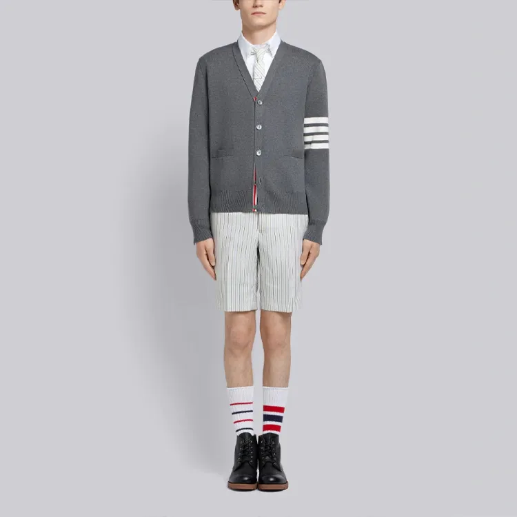 THOM BROWNE 4 Bar Milano Stitch Cardigan-1