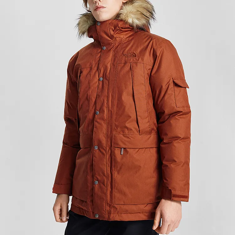 THE NORTH FACE City Outdoor Collection Outdoor Hiking Waterproof And Warm Windbreaker Jacket Men's Brick Red-2