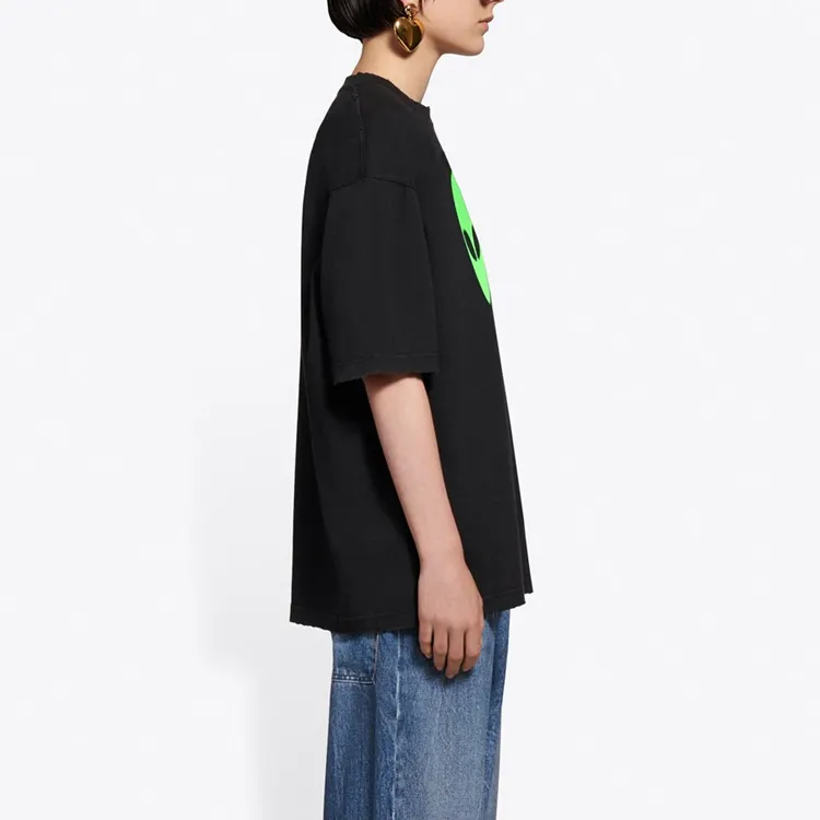 Balenciaga T Shirt Regular Fit Women's Black-3