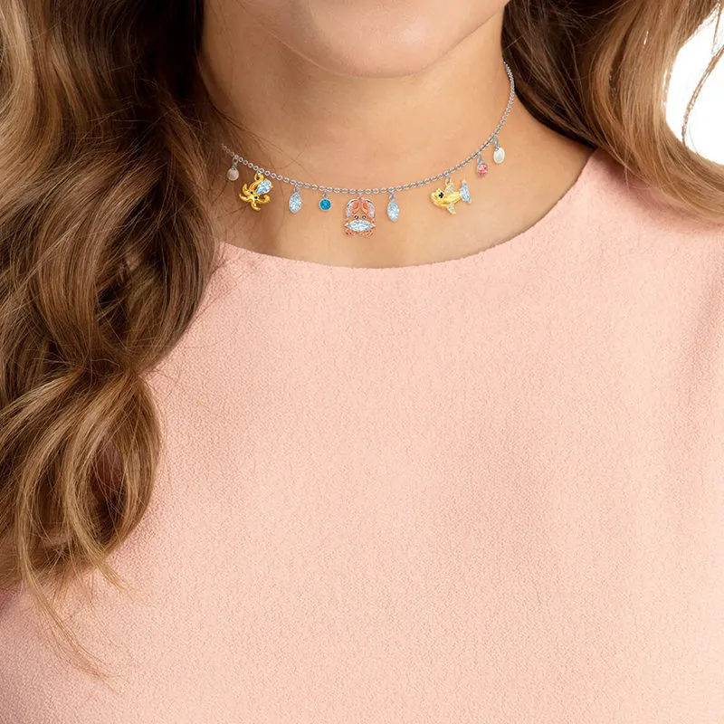 Swarovski Ocean Alloy Necklaces Women's Silver-3