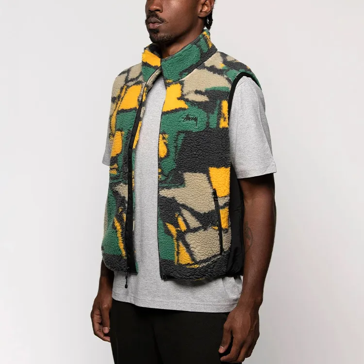Stussy Block Sherpa Vest-2