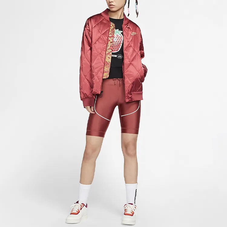 Nike Puffer Jackets Women's Fir Wood Red-2