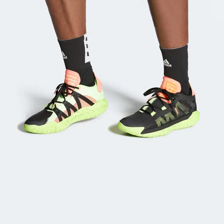 Adidas Dame 6 Black Signal Green Coral-5