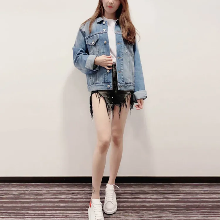 Balenciaga Denim Jacket Regular Fit Unisex Blue-2