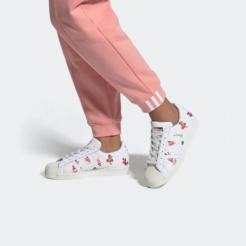 Adidas Originals Superstar White Floral Women's-6