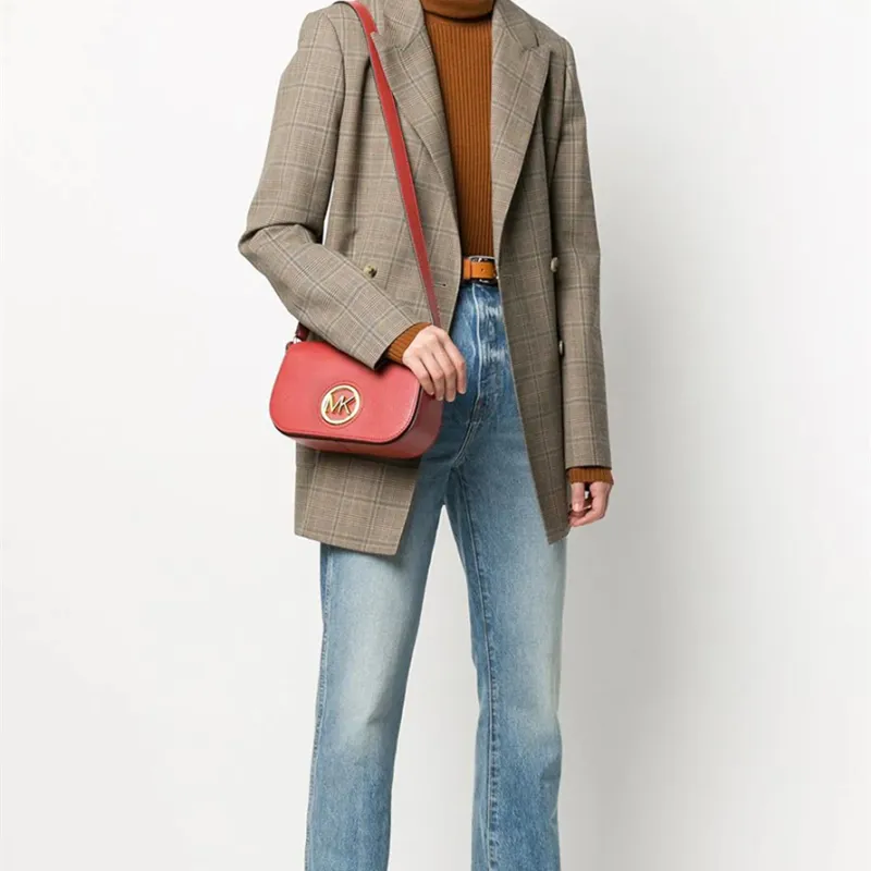 MICHAEL KORS MICHAEL KORS Luggage Collection Leather Shoulder Bag Crossbody Bag Women's Terra Cotta Red-2