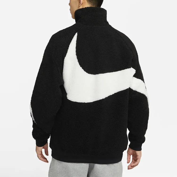 Nike Velvet Jackets Men Black/White-4