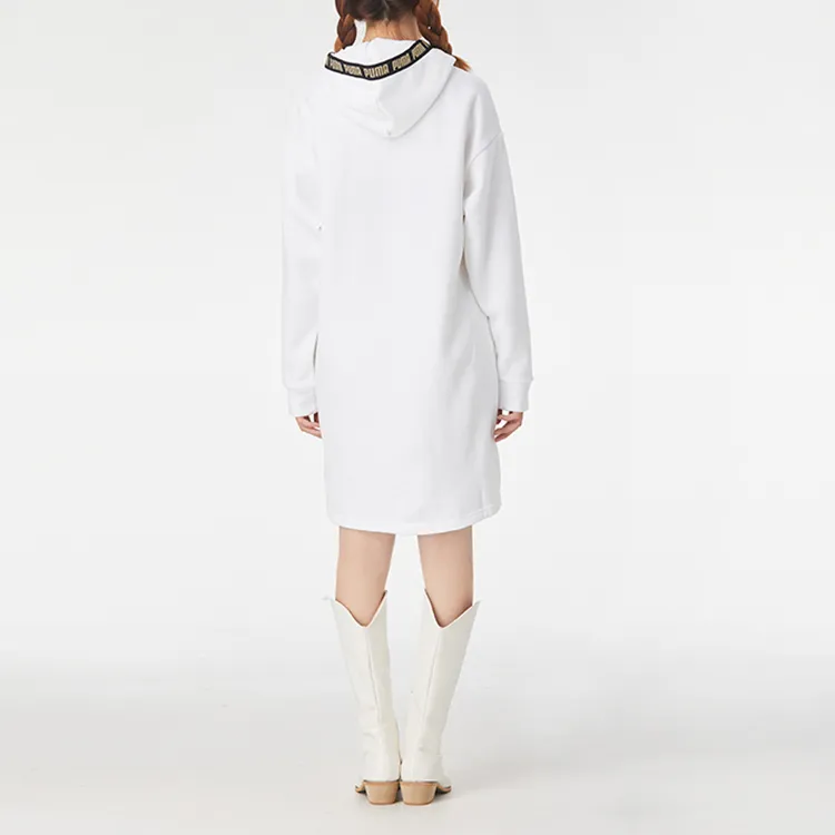 PUMA Long Sleeved Dresses Women's White-3