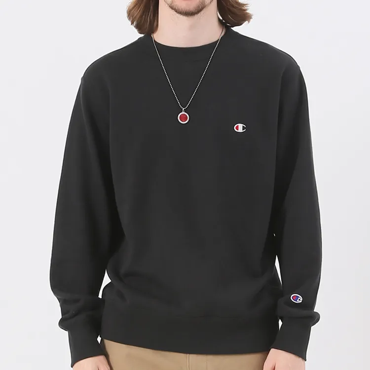 Champion Sweatshirt Japan Version Unisex Black-7