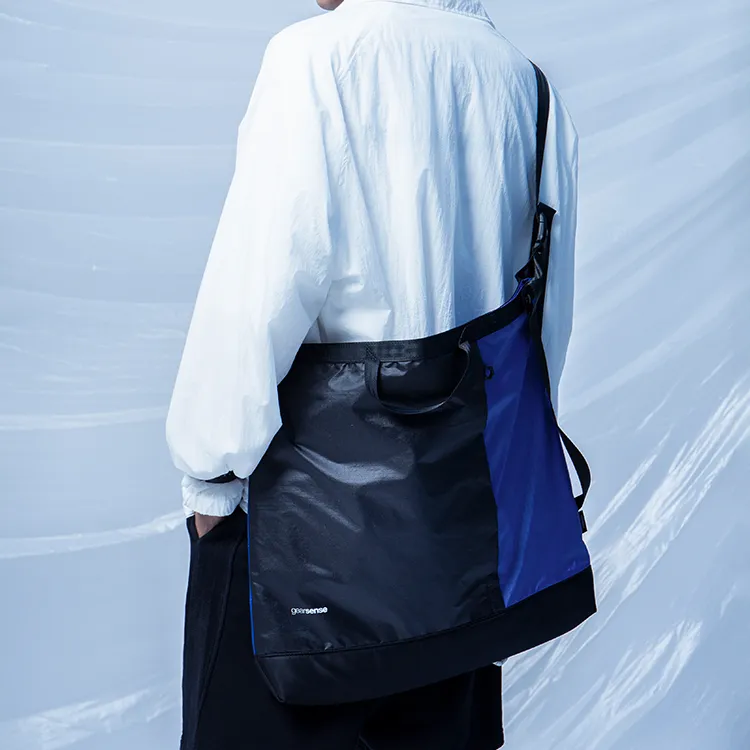 COMBACK Lightweight Fabric Shoulder Bag, Crossbody Bag Tubas Unisex Purple Blue/Black-3