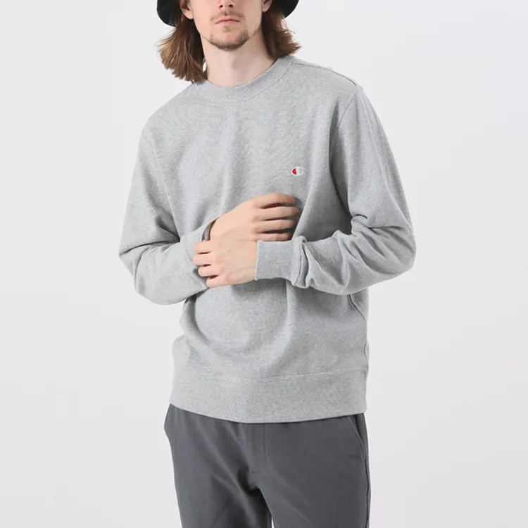 Champion Sweatshirt Japan Version Unisex Light Gray-4