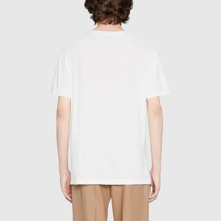 GUCCI Logo Print Cotton T shirt-5