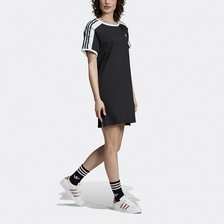 Adidas Originals Short Sleeved Dresses Women's Black-1