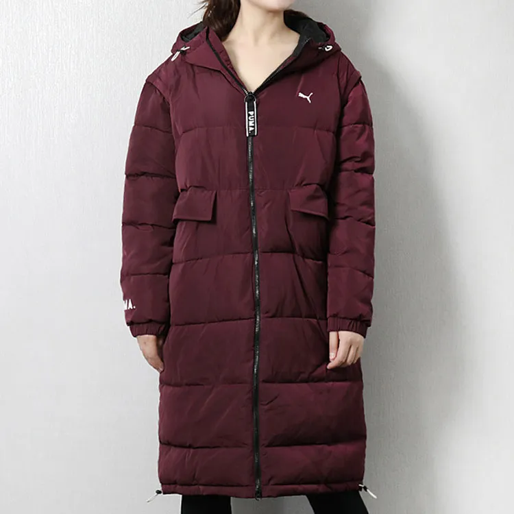 PUMA Puffer Jacket Winter Women's Burgundy-4