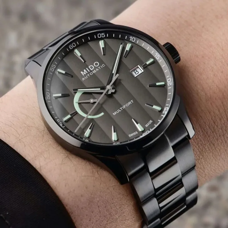 MIDO Helm Collection Automatic Mechanical Movement Men's Watches Watch 42mm Gray Dial Stainless Steel Watchband-4