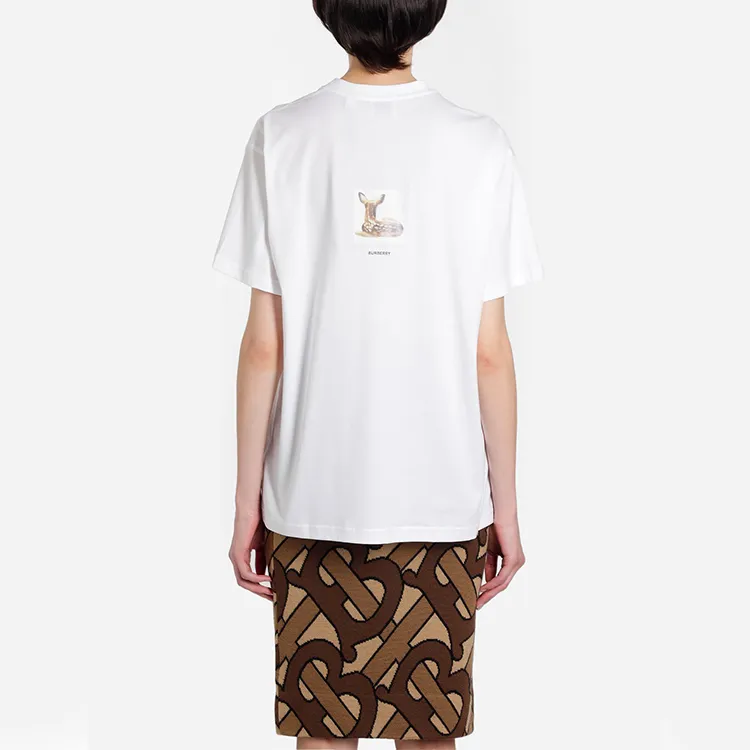 Burberry Women'ss Deer Print Cotton T shirt-2