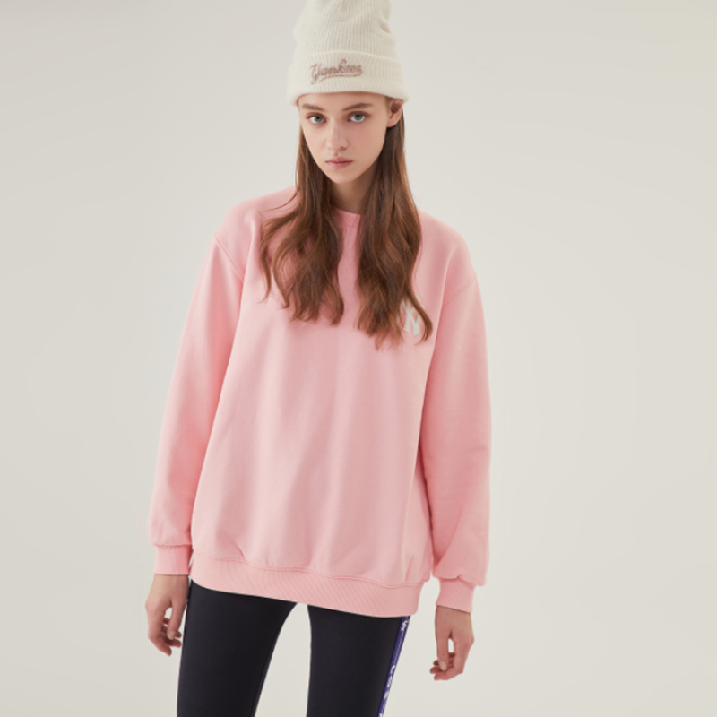 MLB New York Yankees Sweatshirts Unisex Pink XS - Cheap Rcj