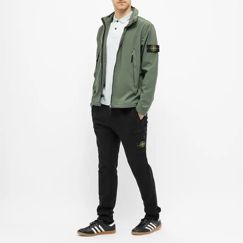 STONE ISLAND Garment Dyed Cargo Pants Black-4