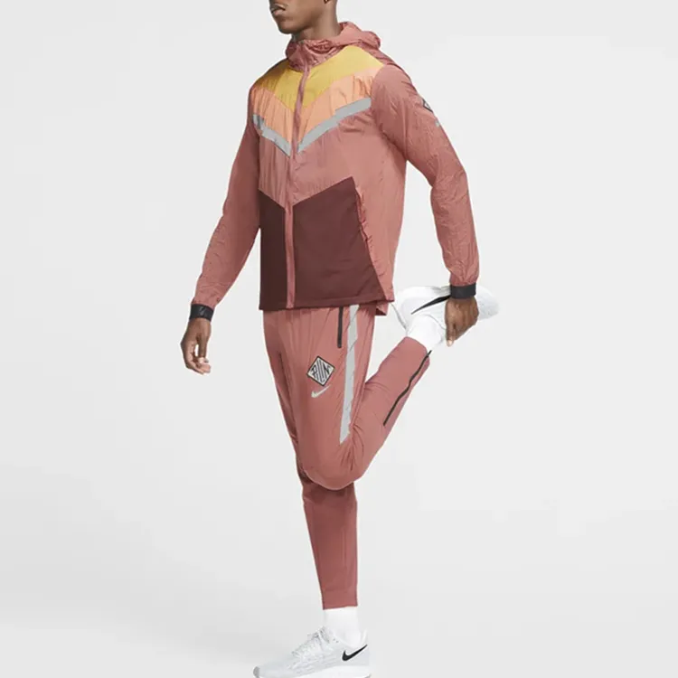 Nike Windbreaker Jackets Men Clay Red-4