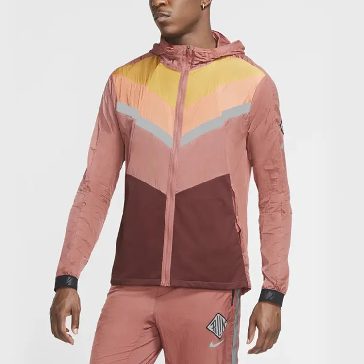 Nike Windbreaker Jackets Men Clay Red-3
