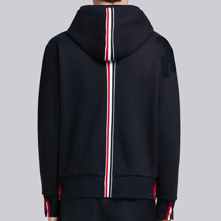 THOM BROWNE Rwb Stripe Zipped Hoodie-3