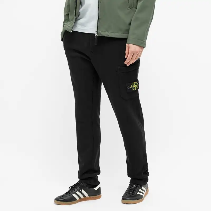 STONE ISLAND Garment Dyed Cargo Pants Black-2