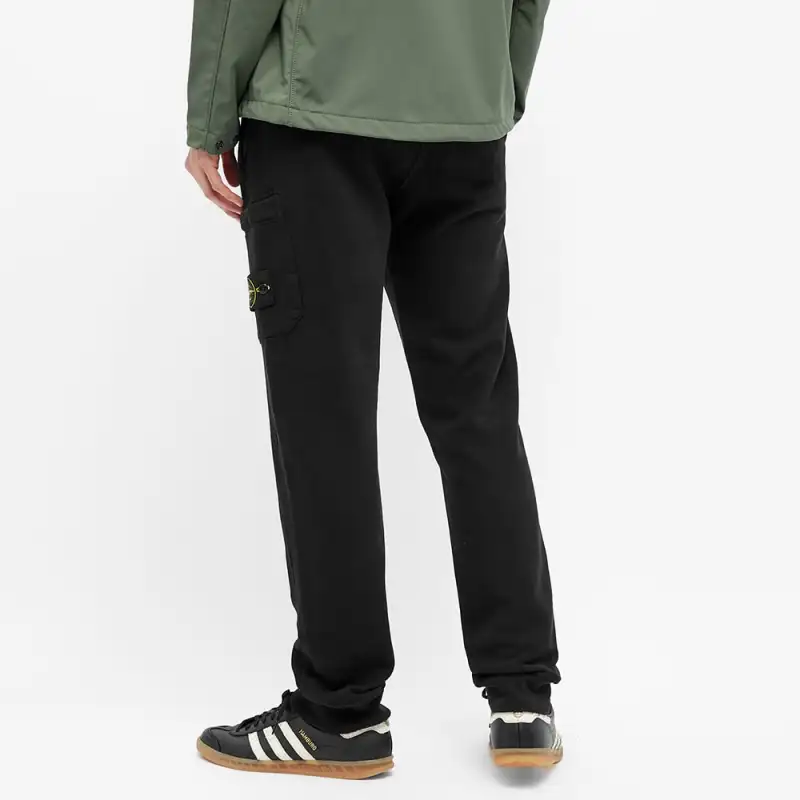 STONE ISLAND Garment Dyed Cargo Pants Black-3