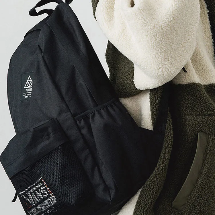 Vans Polyester Backpack Regular Unisex Black/Army Green-4