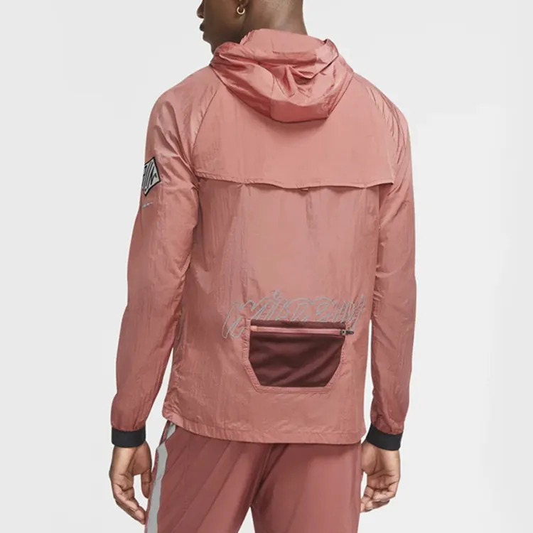 Nike Windbreaker Jackets Men Clay Red-2