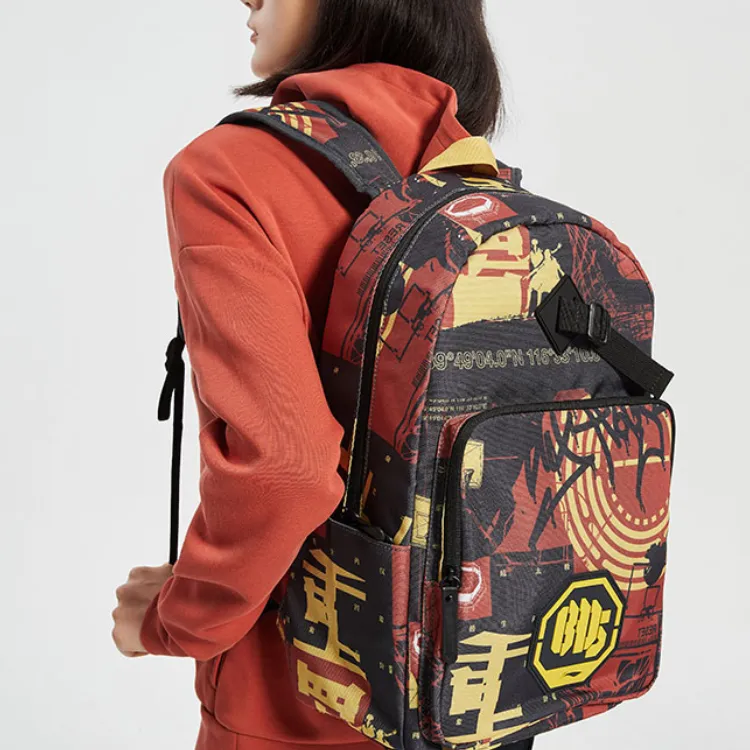 LiNing Polyester Backpack Regular Unisex Orange Red Multicolor-5