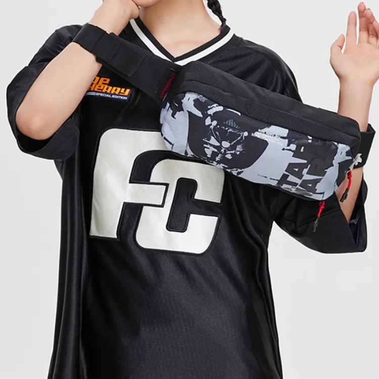 LiNing × STAR WAR Star Wars Collaboration Collection Polyester Fanny Pack Regular Unisex Black Gray Color-4