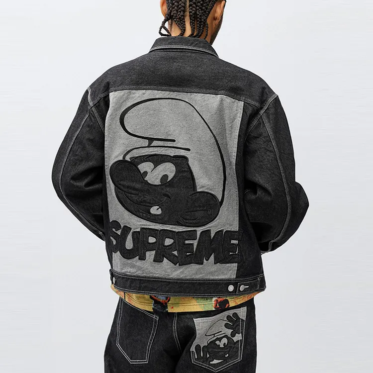 Supreme Smurfs Denim Trucker Jacket-3