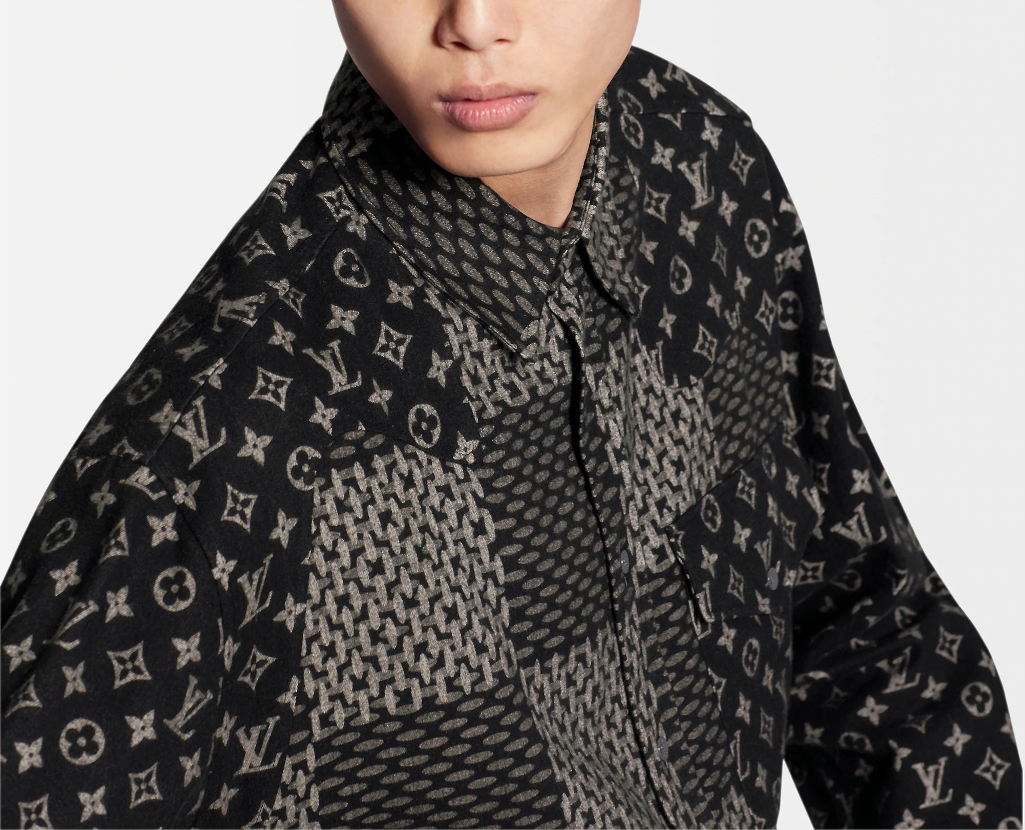 LOUIS VUITTON X Nigo Mngm Waves Giant Damier Flannel Shirt LOUIS VUITTON X Nigo Mngm Waves Giant Damier Flannel Shirt