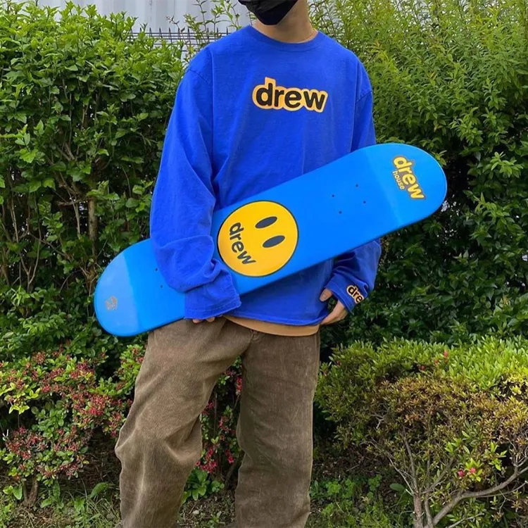 Drew House Smiley Collection Sweatshirt Unisex Blue-4