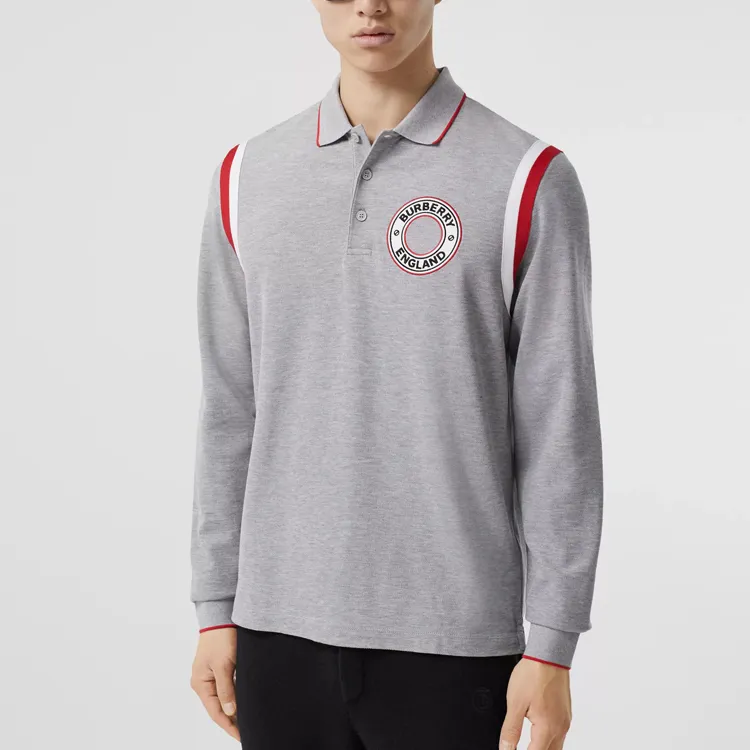 Burberry Polo Shirts Men Gray-2