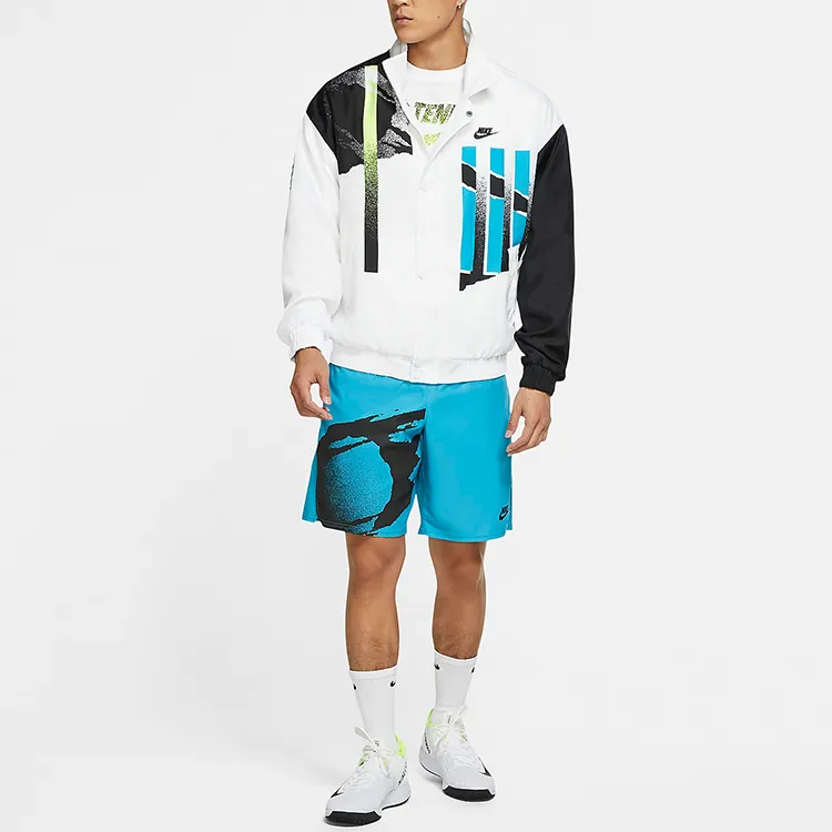 Nike Jackets Men White Light Blue-3