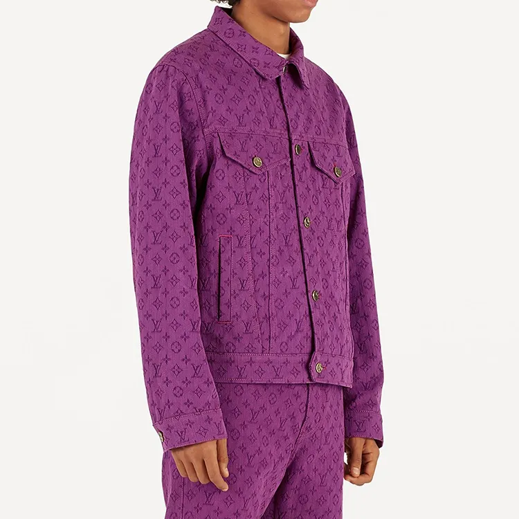 LOUIS VUITTON Denim Jacket Men's Purple-3