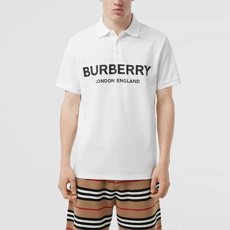 Burberry Polo Shirt Men's White-3