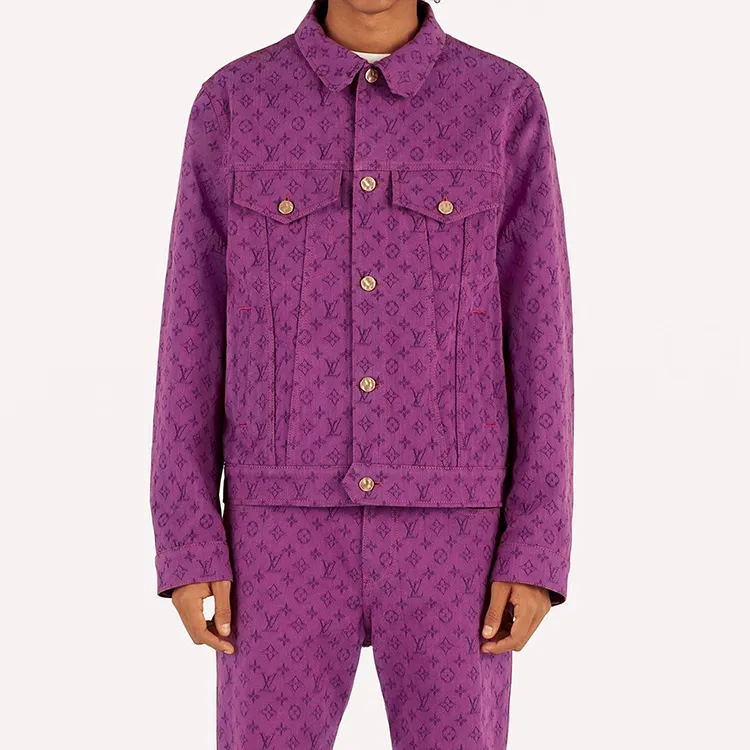 LOUIS VUITTON Denim Jacket Men's Purple-2
