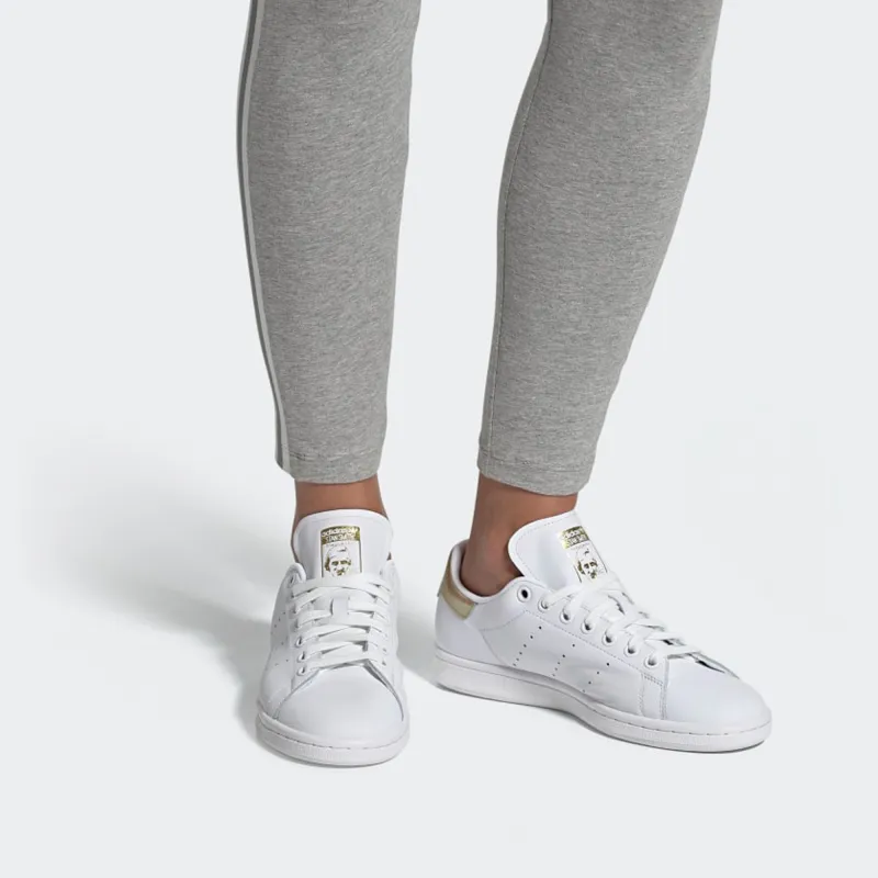 Adidas Stan Smith Cloud White Gold Metallic Women's-5