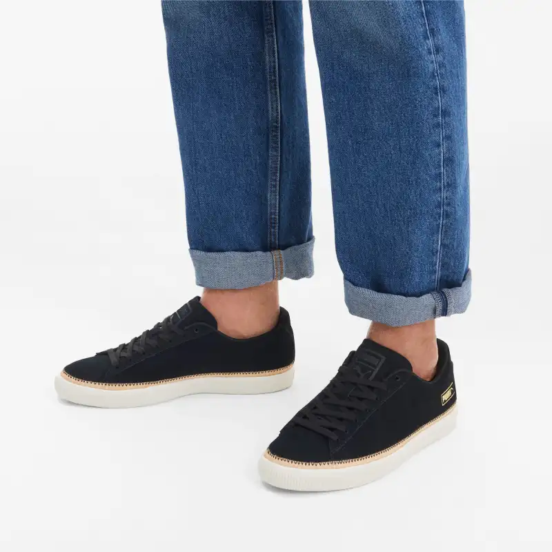 PUMA Suede Trim Dlx Black Unisex-5