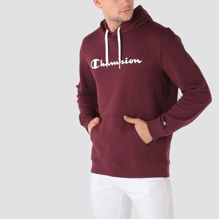 Champion Hooded Regular Sweatshirt Men's Deep Red-4