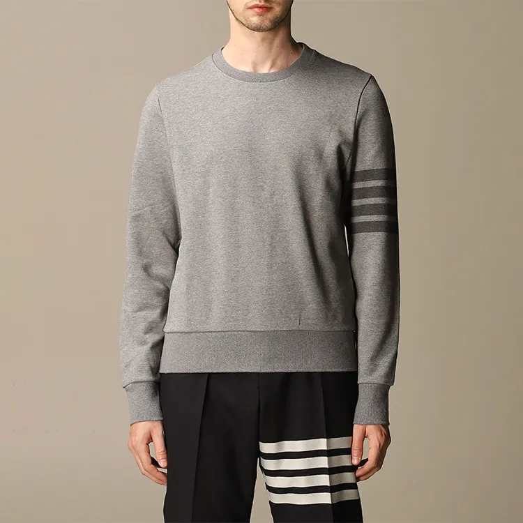 THOM BROWNE 4 Bar Stripe Cotton Sweatshirt-4