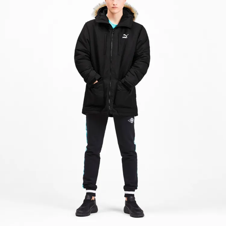 PUMA CLASSICS Puffer Jackets Men Black-2