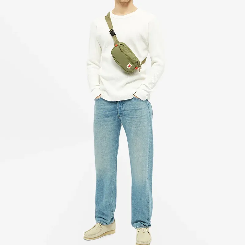 Fjallraven Nylon Fabric Fanny Pack Regular Unisex Green-3