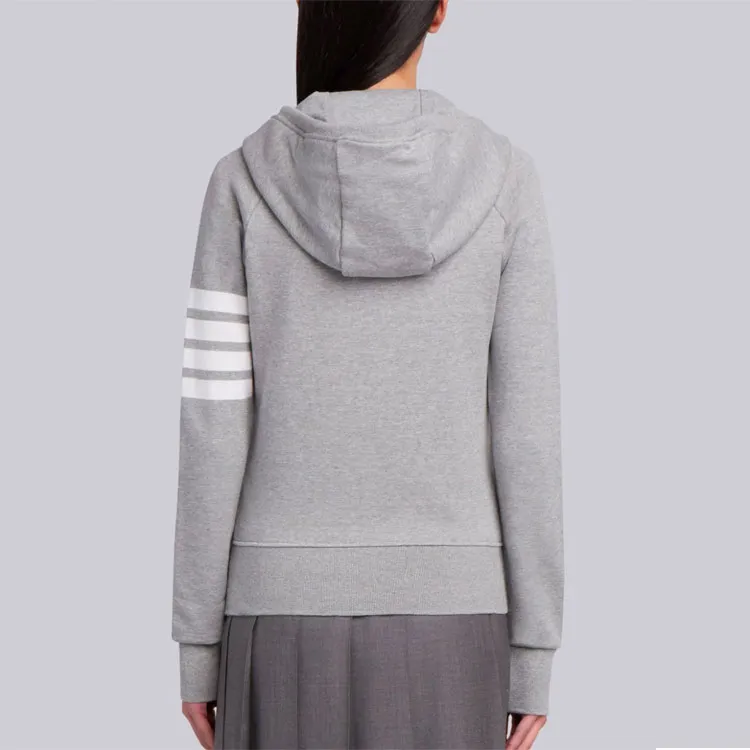 THOM BROWNE 4-Bar Zip-Up Hoodie-3