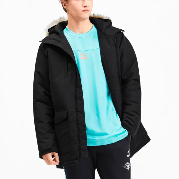 PUMA CLASSICS Puffer Jackets Men Black-3